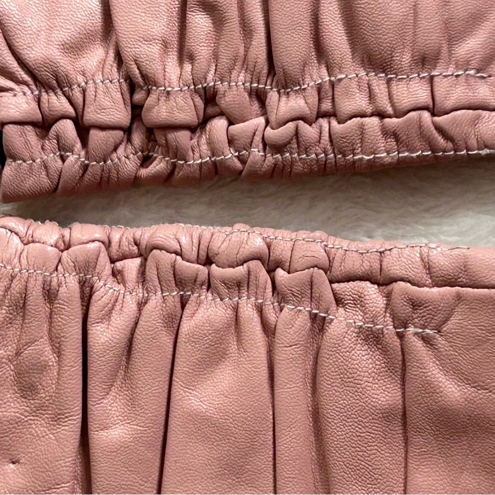 XOXO Pink Women's Leather Gloves Size M - Picture 4 of 6
